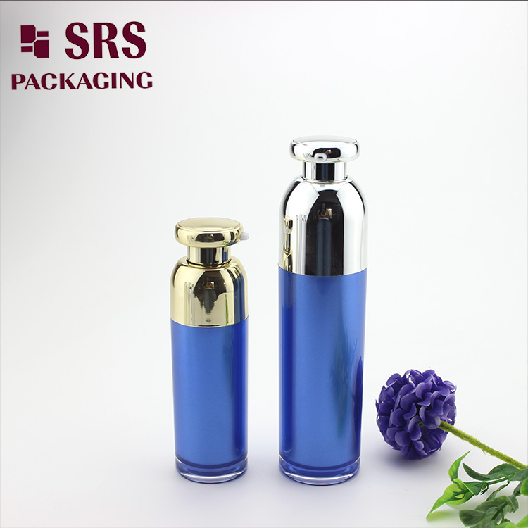 A316 new design acrylic round airless pump lotion bottle 